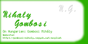mihaly gombosi business card
